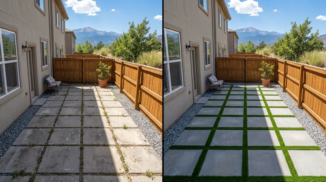 Result artificial grass installation in Colorado Springs - Colorado Springs Turf Installation